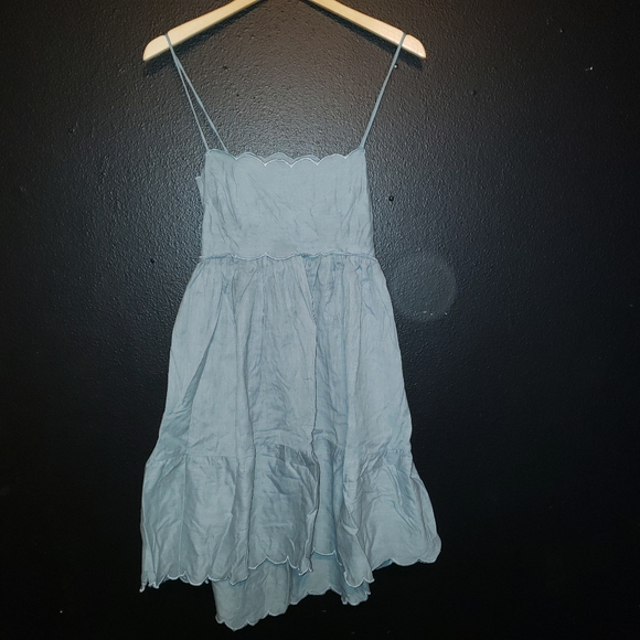 ASOS Design Scallop Edge Cut Out Back Mini Sundress - Picture 3 of 5